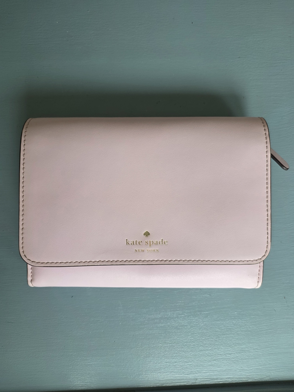 kate spade Blush Pink Leather Crossbody Wallet